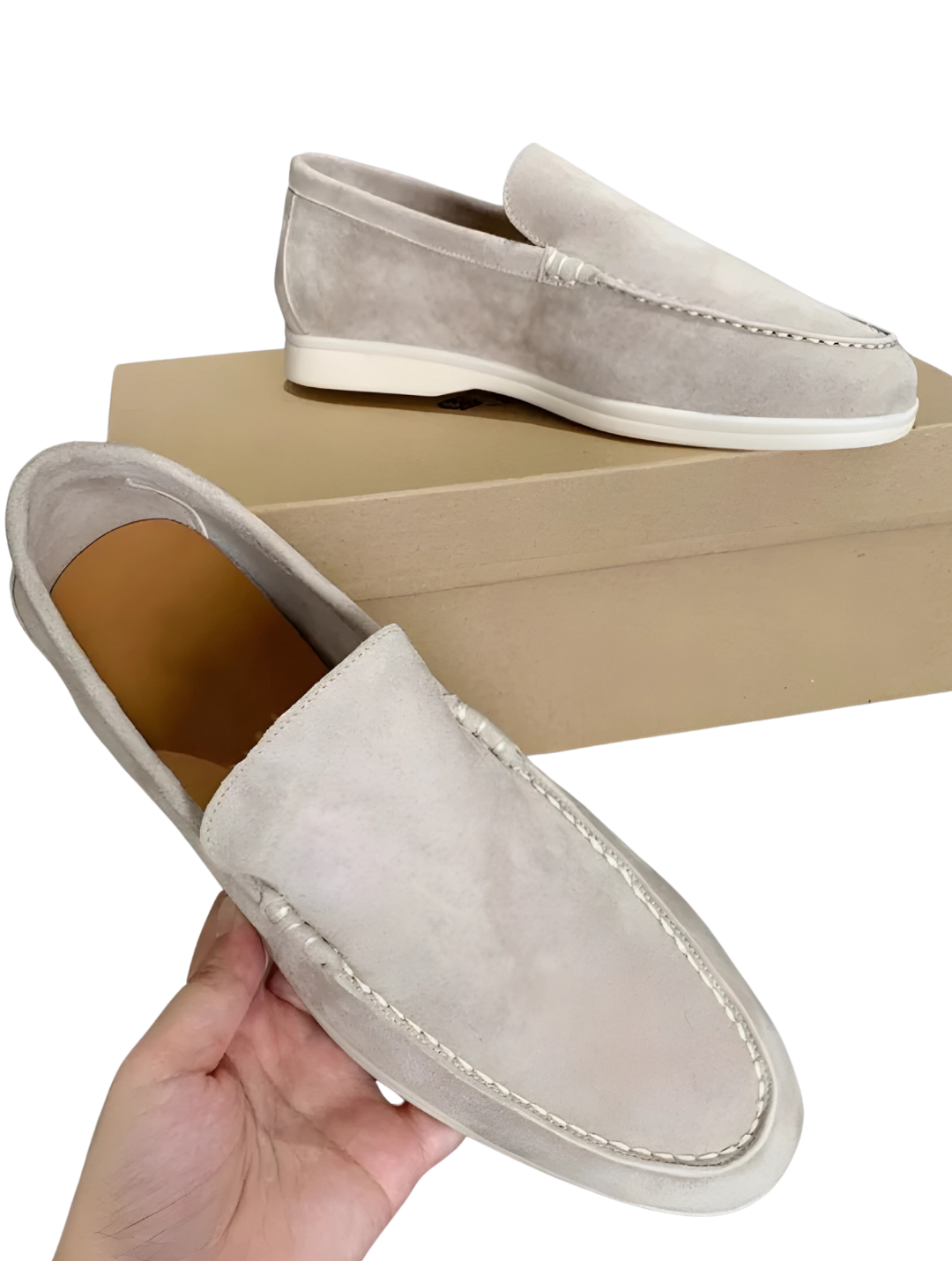 AVORIO™ | BEIGE SUEDE LOAFERS V2