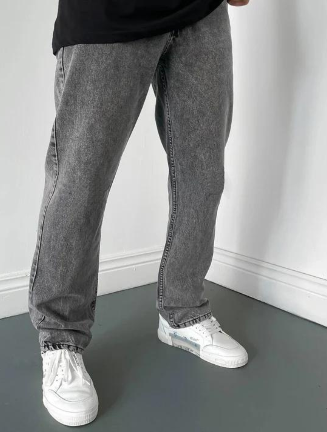 AVORIO™ | GRAY BAGGY JEANS