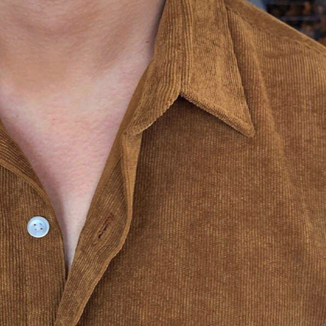 AVORIO™ | BROWN CORDUROY SHIRT