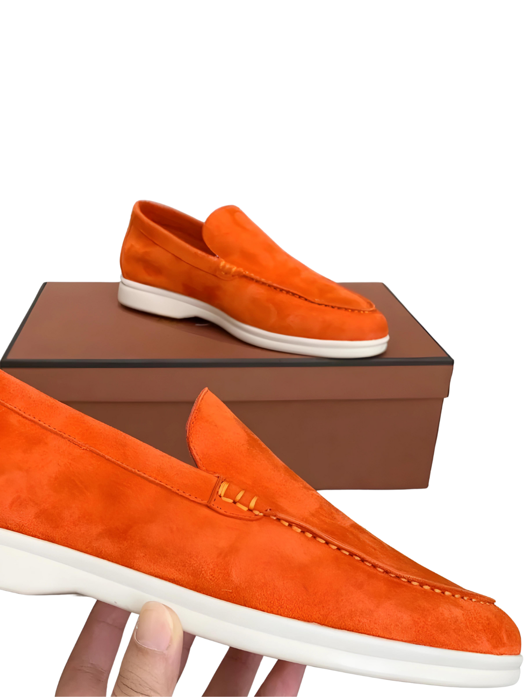 AVORIO™ | ORANGE SUEDE LOAFERS V2