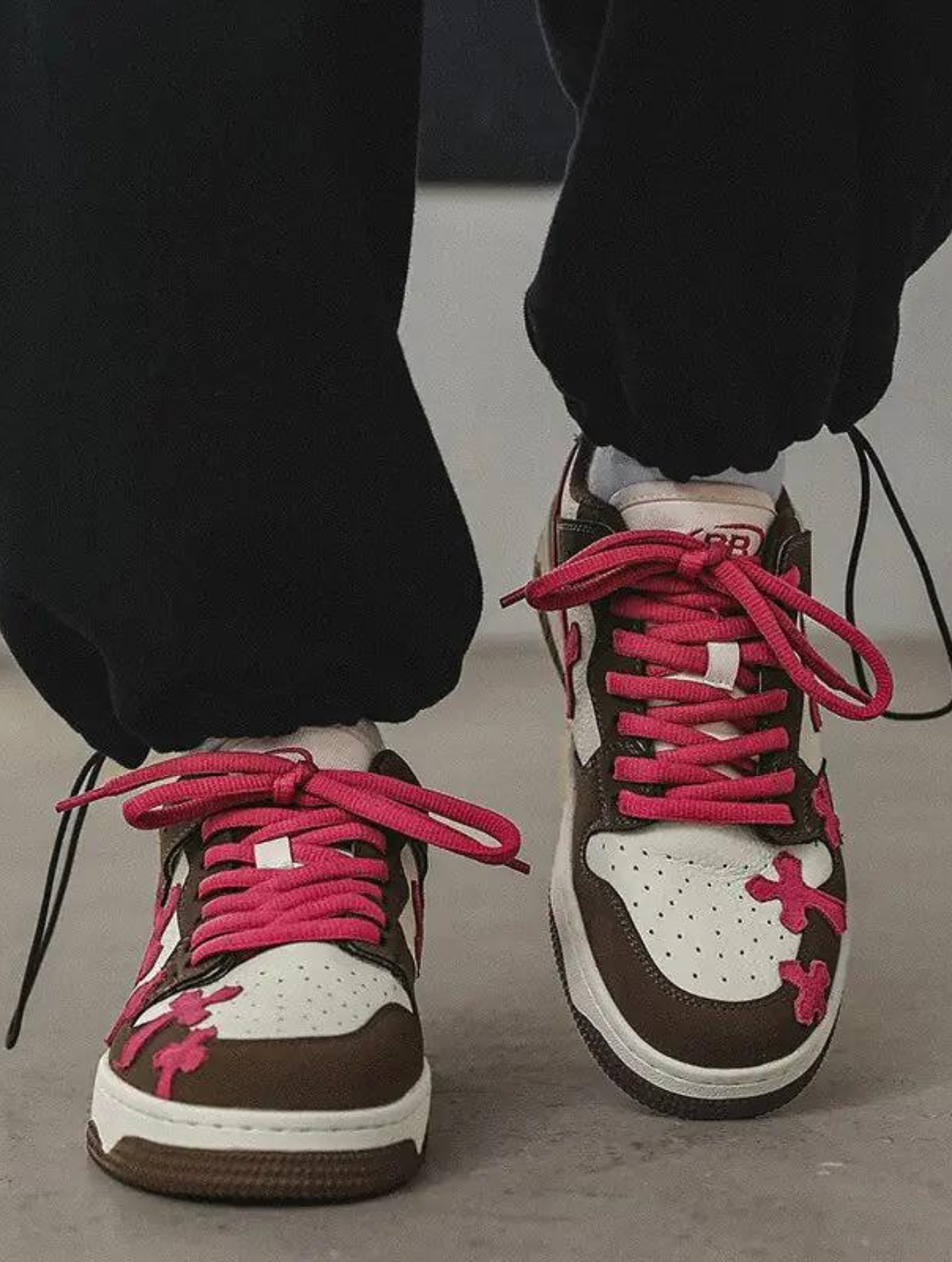 REBELSTRIDE™ | PINK CROSS SNEAKERS