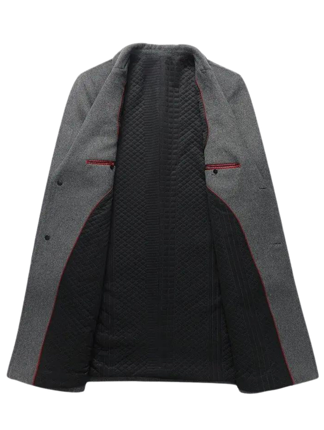 AVORIO™ | DARK GREY WOOL TRENCH COAT