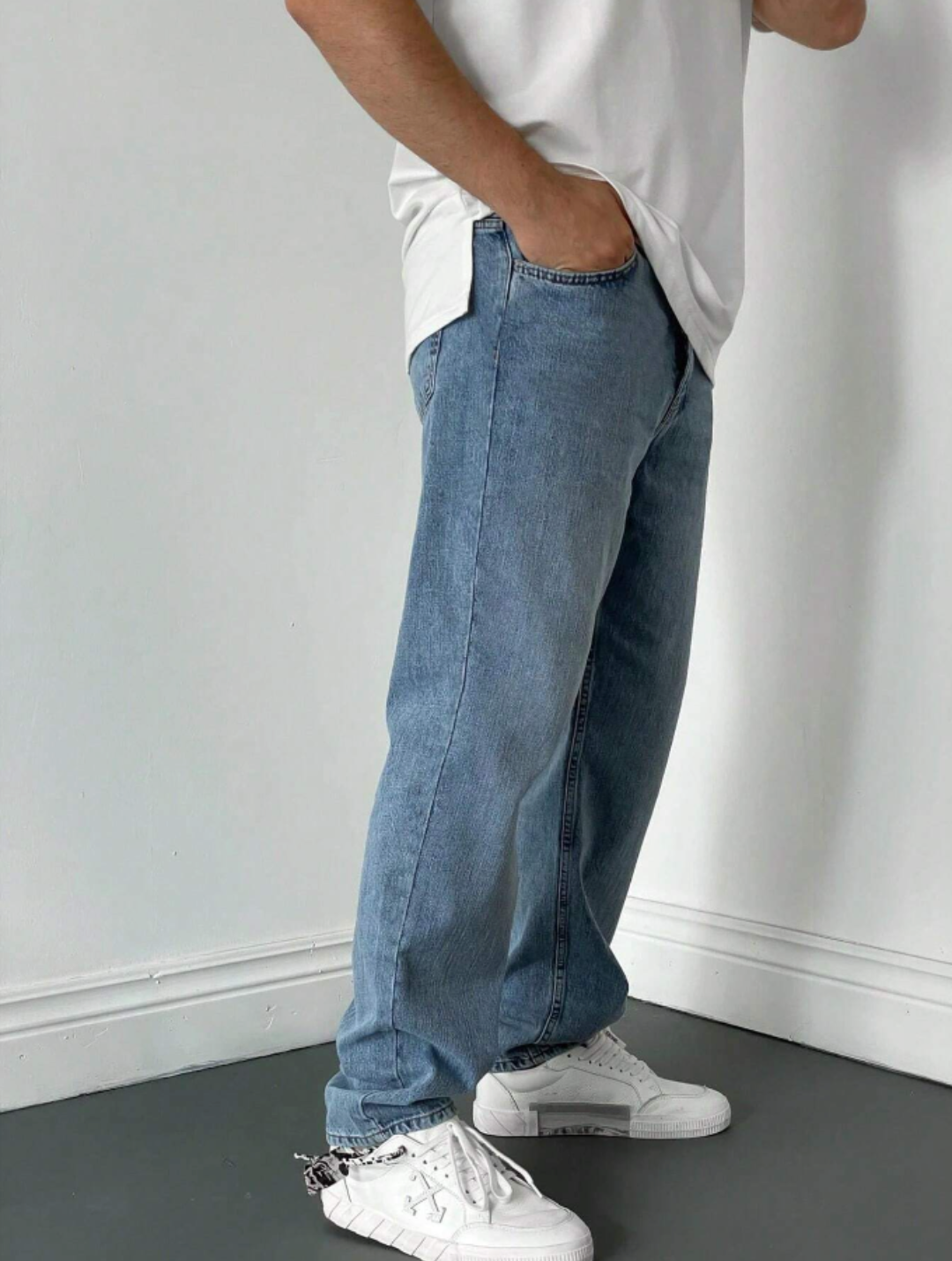 AVORIO™ | BLUE BAGGY JEANS